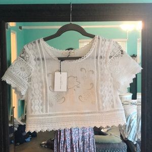 Spell Abigail Lace top - NWT- M